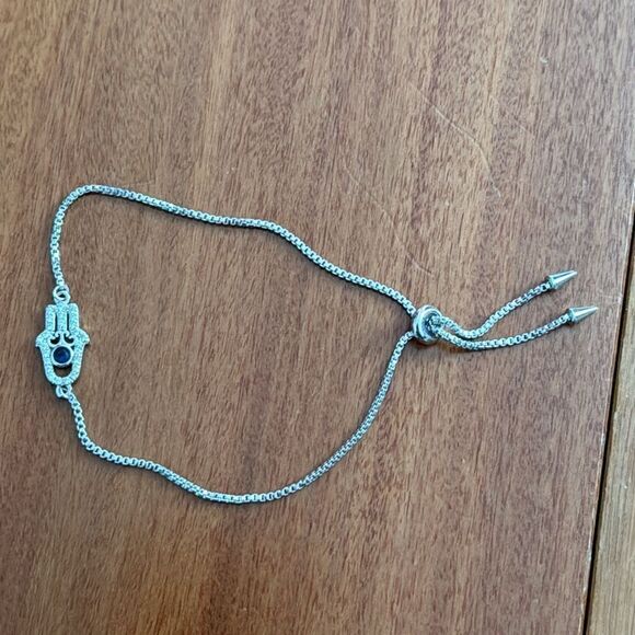 set of 4 cute silver tone fashion bracelet - Picture 4 of 5